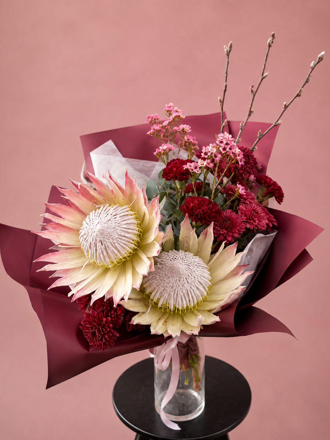 Blush Protea in red