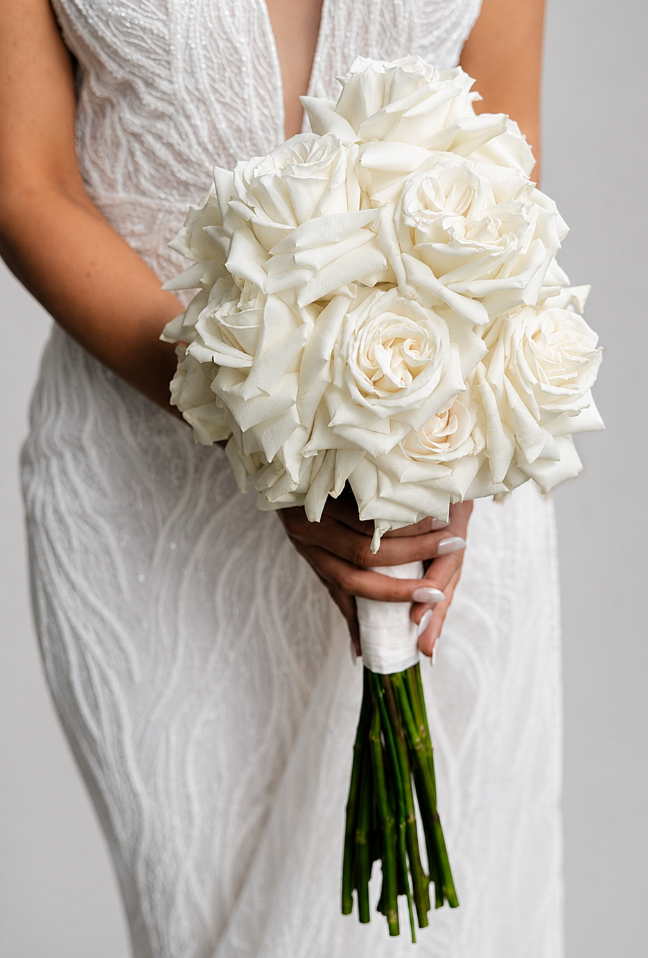 Modern Bridal Bouquet - Just Roses