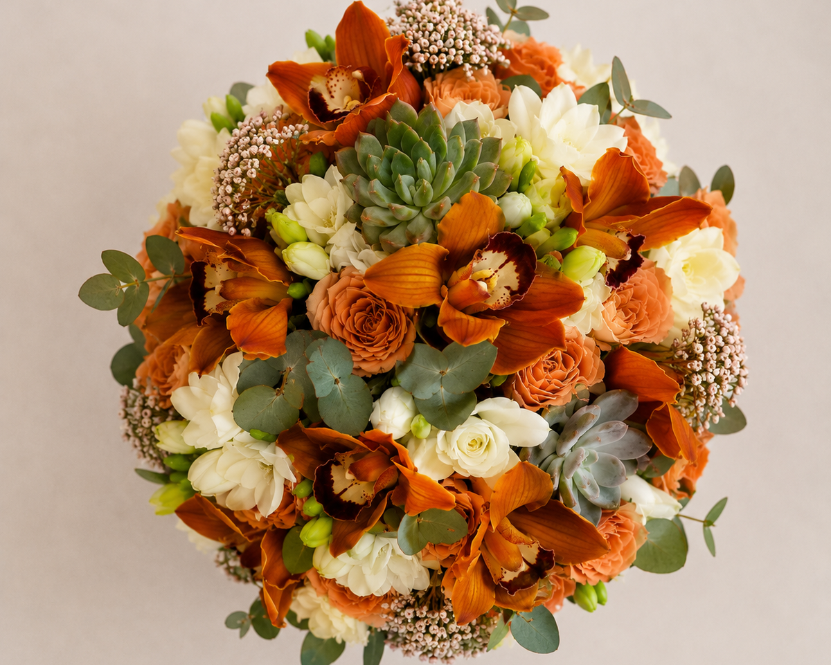 Cappuccino Elegance Bridal Bouquet