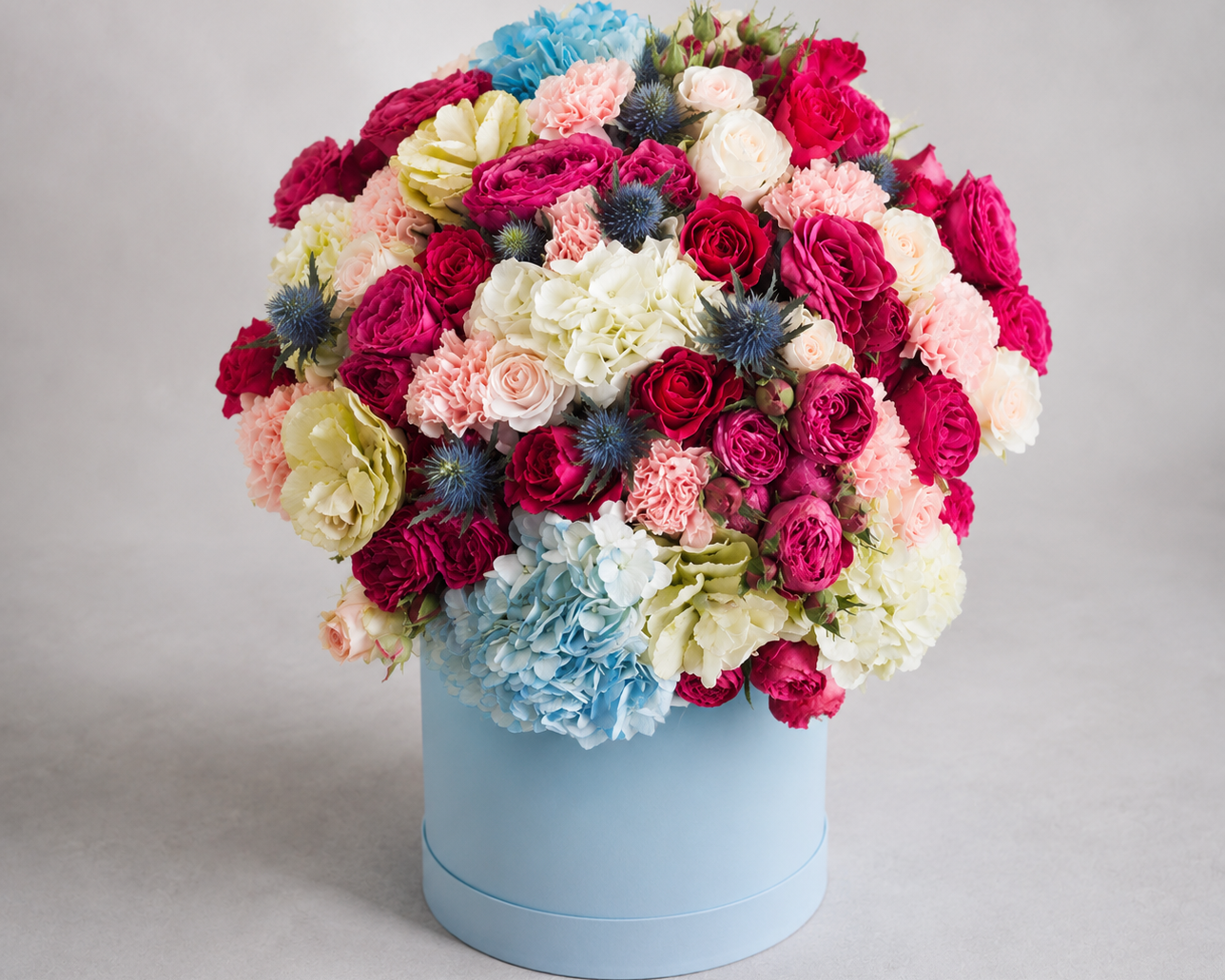 Blue Blossom Hatbox