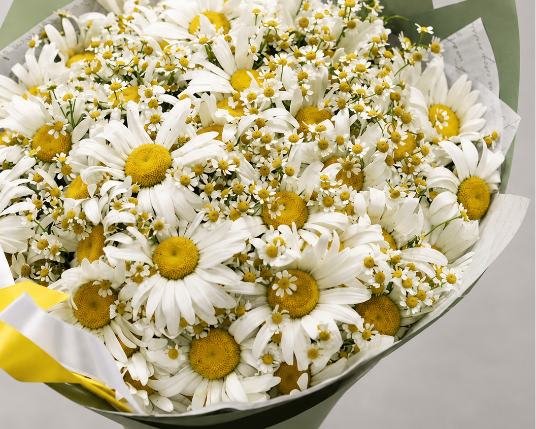 Bright Daisy Bouquet with Chamomile Accents