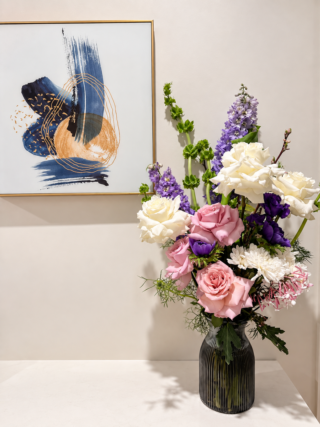 Medium Lavender & Blush Floral Arrangement