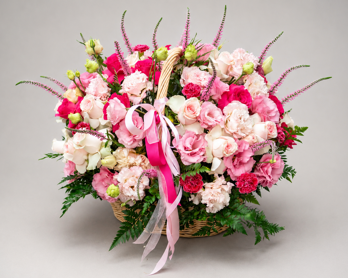 Flowers House Garden Basket