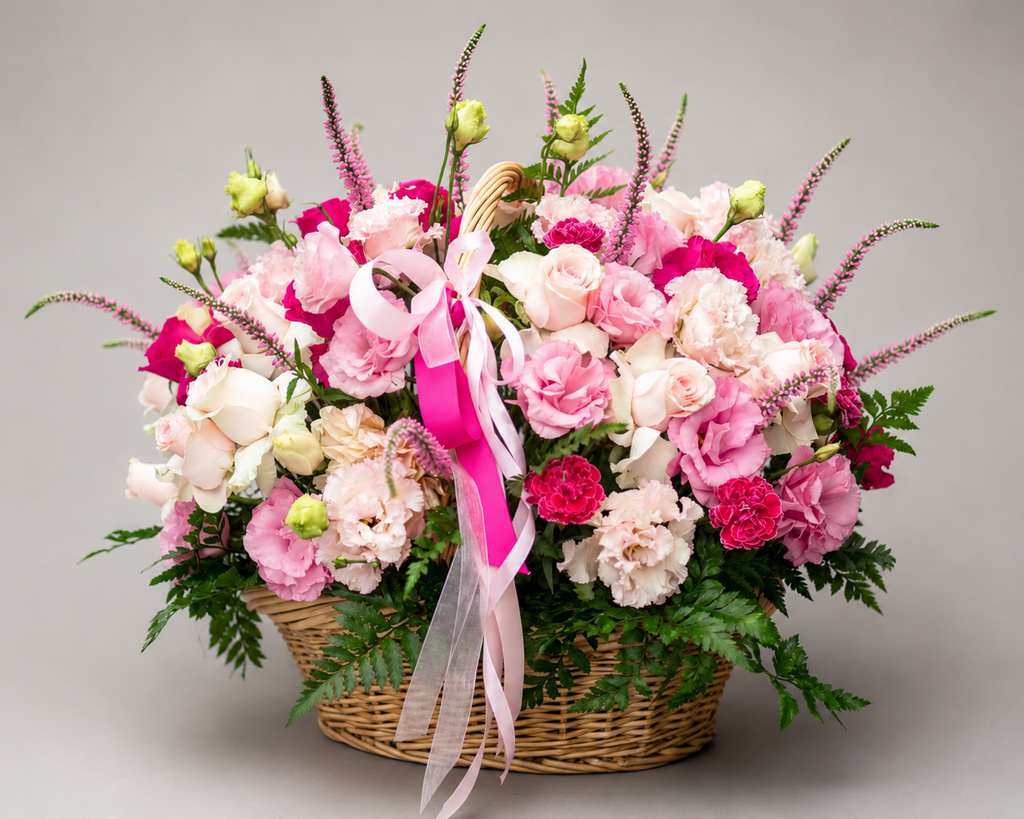Flowers House Garden Basket