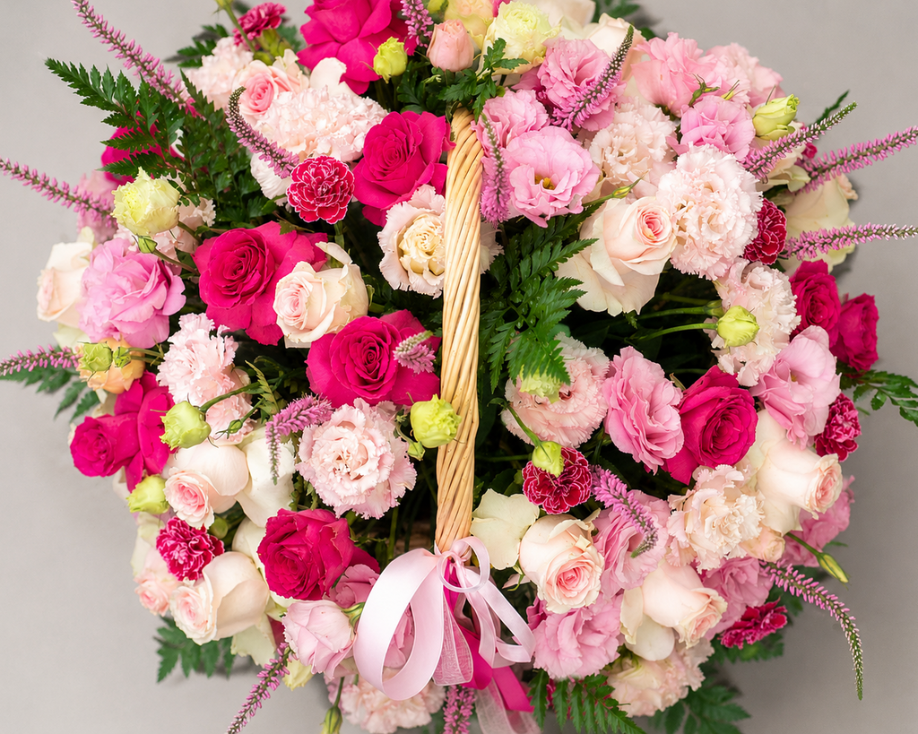 Flowers House Garden Basket