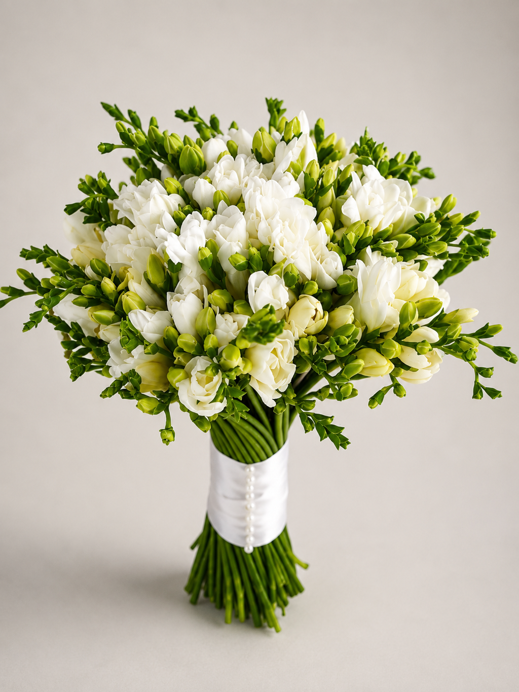 Pure Freesia Bridal Bouquet