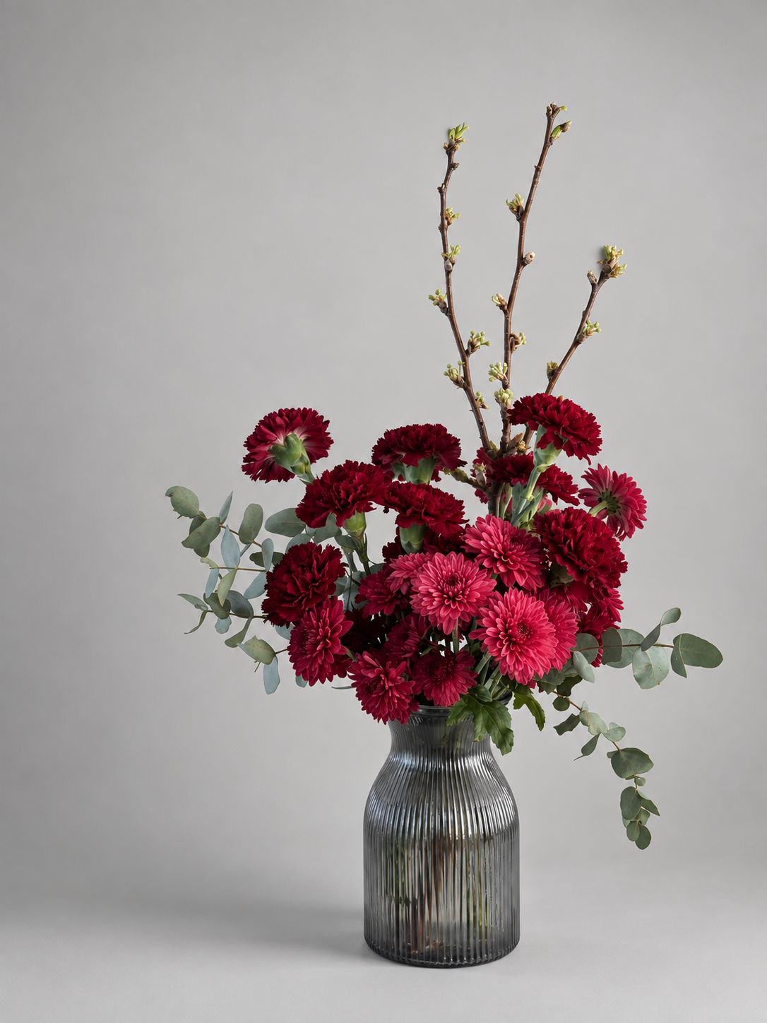Chrysanthemum & Carnation Vase Arrangement