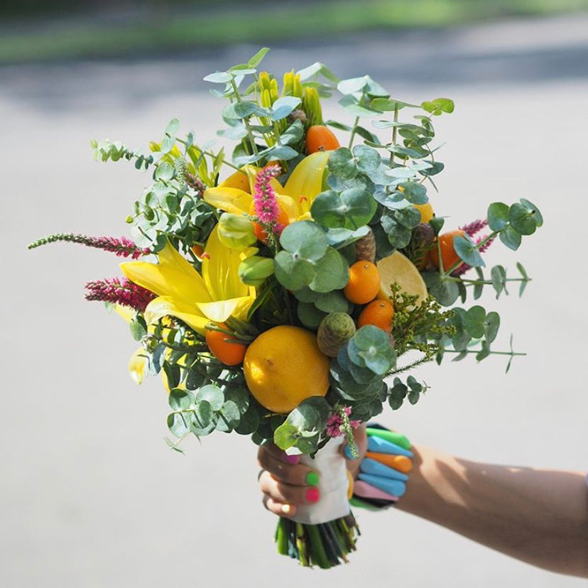 Citrus Orchard Bridal Bouquet