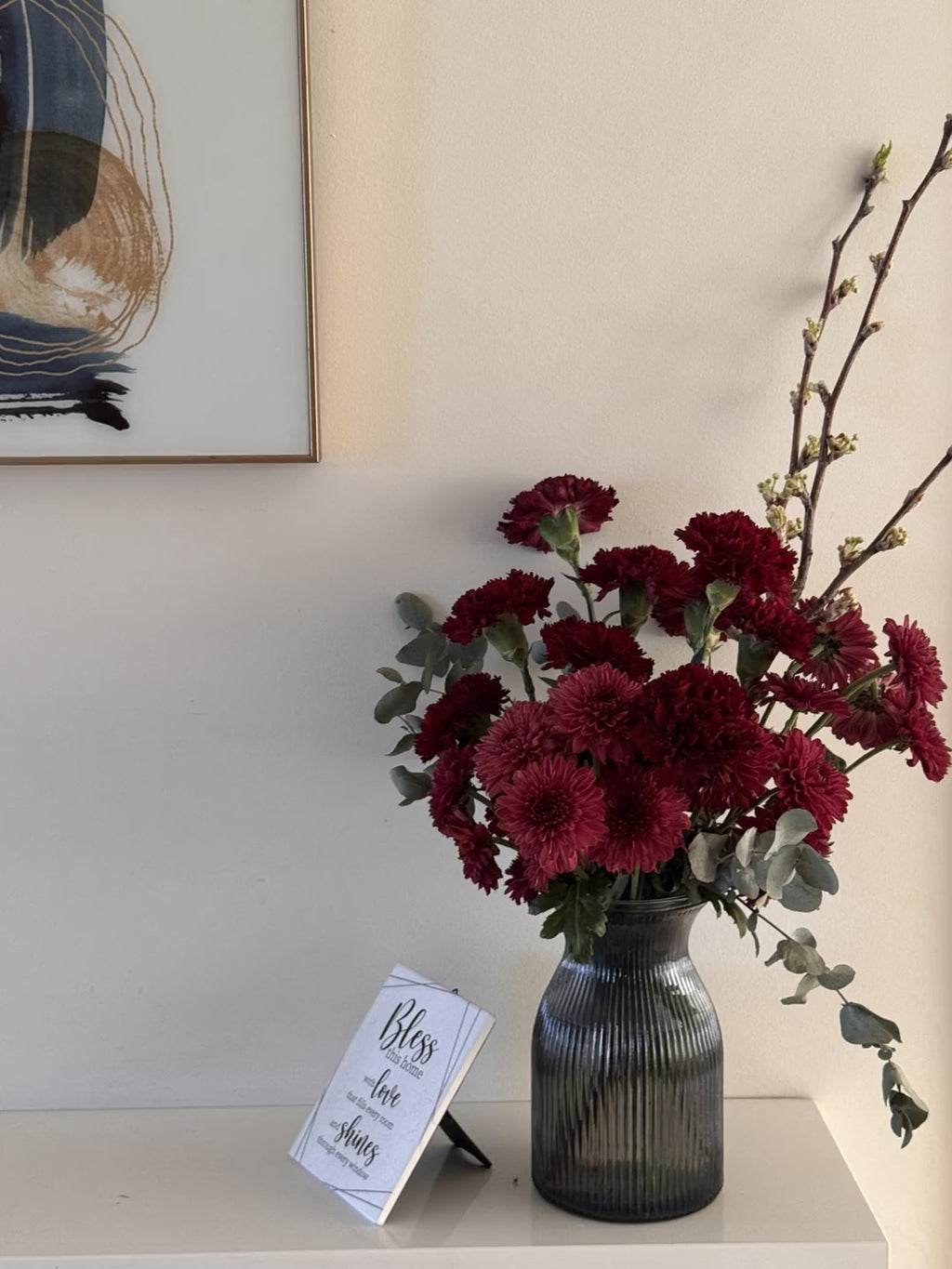 Chrysanthemum & Carnation Vase Arrangement