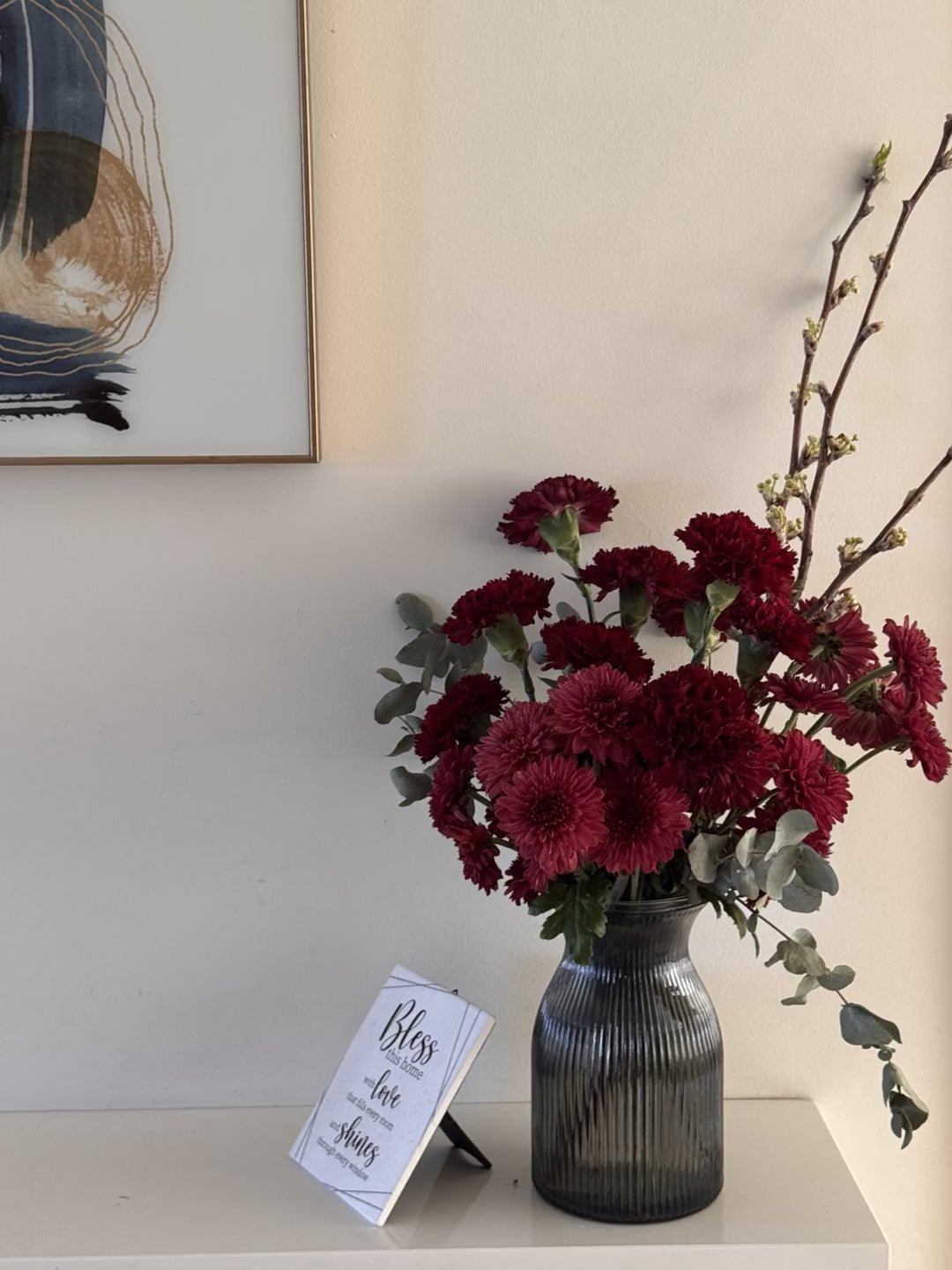 Chrysanthemum & Carnation Vase Arrangement